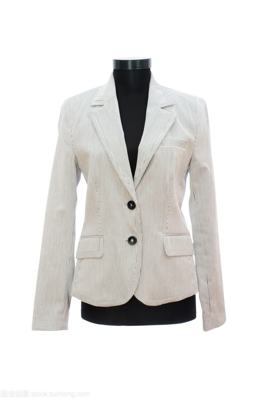 白色條紋夾克 時尚陳列室中的高雅變奏